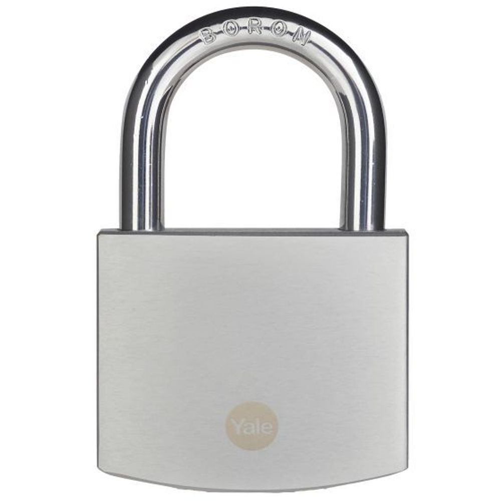 Yale Rectangular Pad Lock Yale 70mm Brass Padlock with Chrome Finish - Y120B/70/141/1