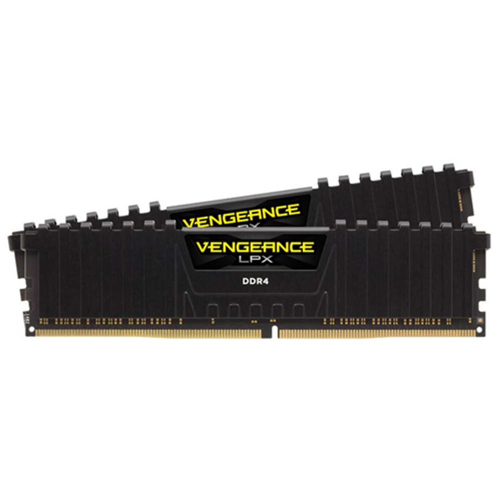 Corsair CMK16GX4M2B3200C16 DDR4, 3200MHz 16GB 2 X 8g Dimm, Unbuffered, 16-18-18-36, Vengeance LPX Black Heat Spreader, 1.35v