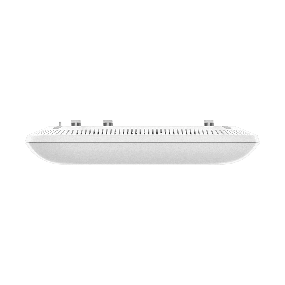 White wireless access point top view with vented grille vents