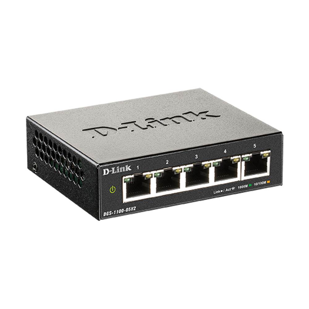 D-Link DGS-1100-05V2 5-Port Gigabit Smart Managed Switch