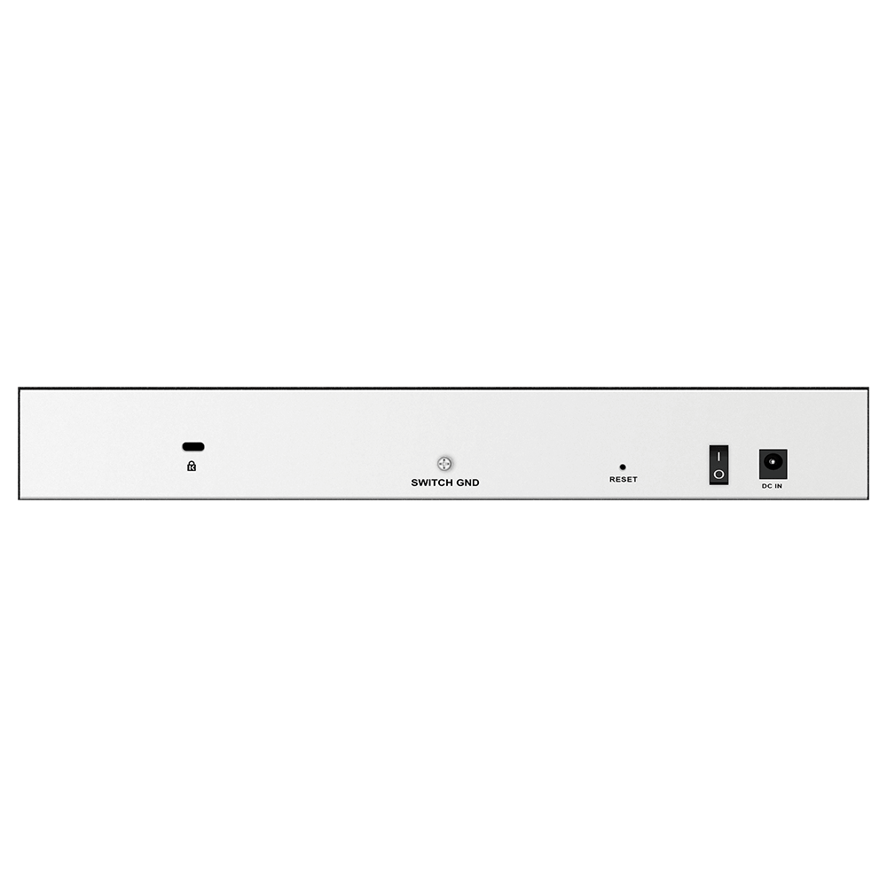 D-Link DWC-1000 wireless controller rear panel with Switch GND, reset, and DC power