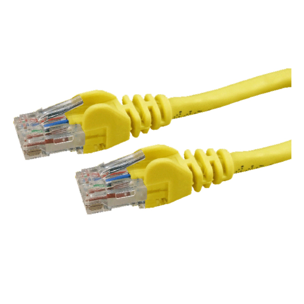 Dynamix PLY-C6A-2 - 2m Cat6 Yellow UTP Patch Lead (T568A Specification) 250MHz