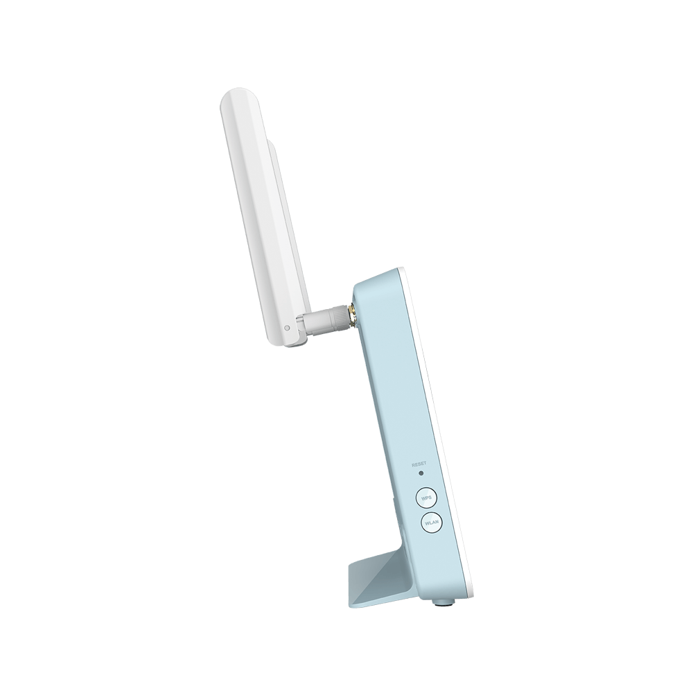 D-Link 4G smart router side view with two raised antennas