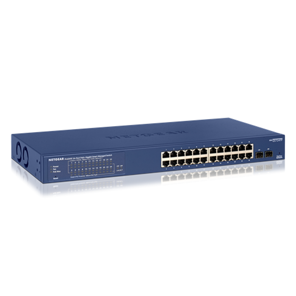 Netgear GS724TP-200AJS 24-Port Gigabit PoE+ Smart Switch with 2 SFP Ports and Cloud Management - 24 Ports - Manageable