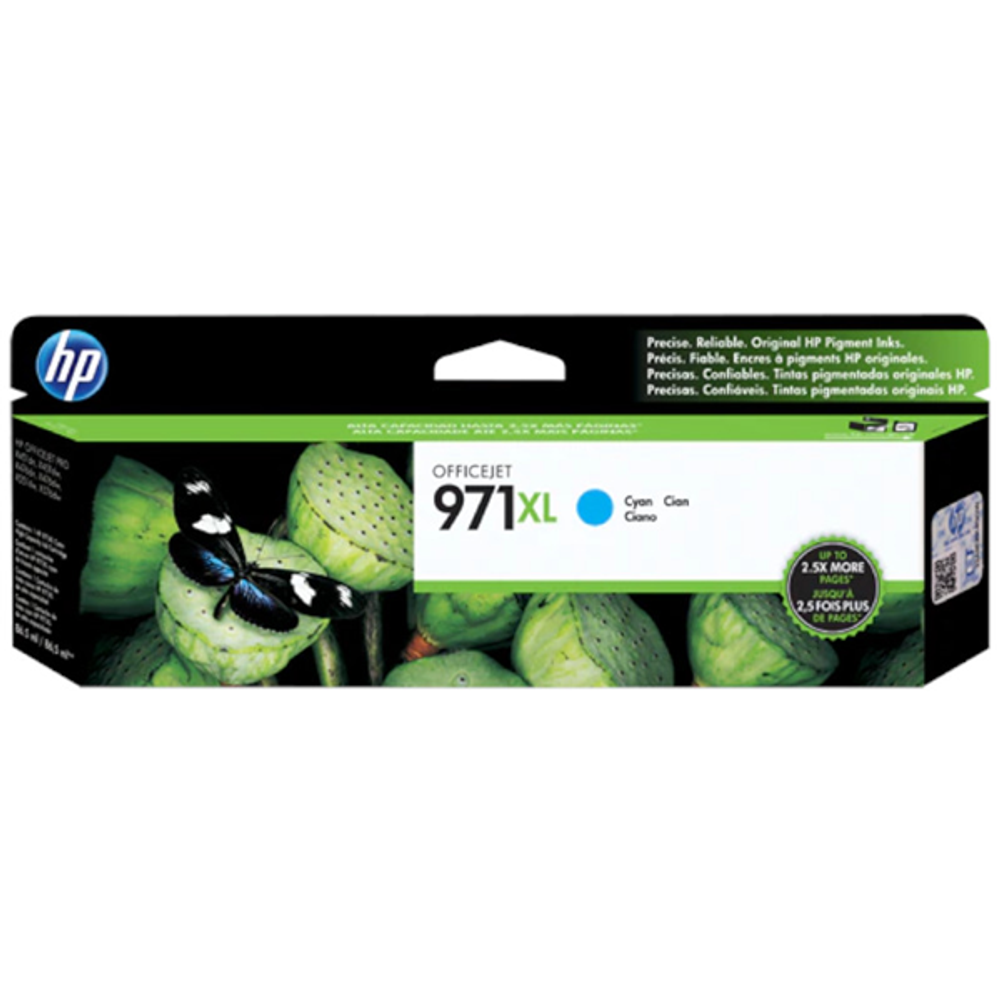 HP 971XL High Yield Ink Cartridges Cyan