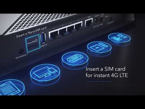 Netgear LAX20-100AUS - Nighthawk AX4 LAX20 1 SIM Cellular, Ethernet Modem/Wireless Router - 4G - LTE