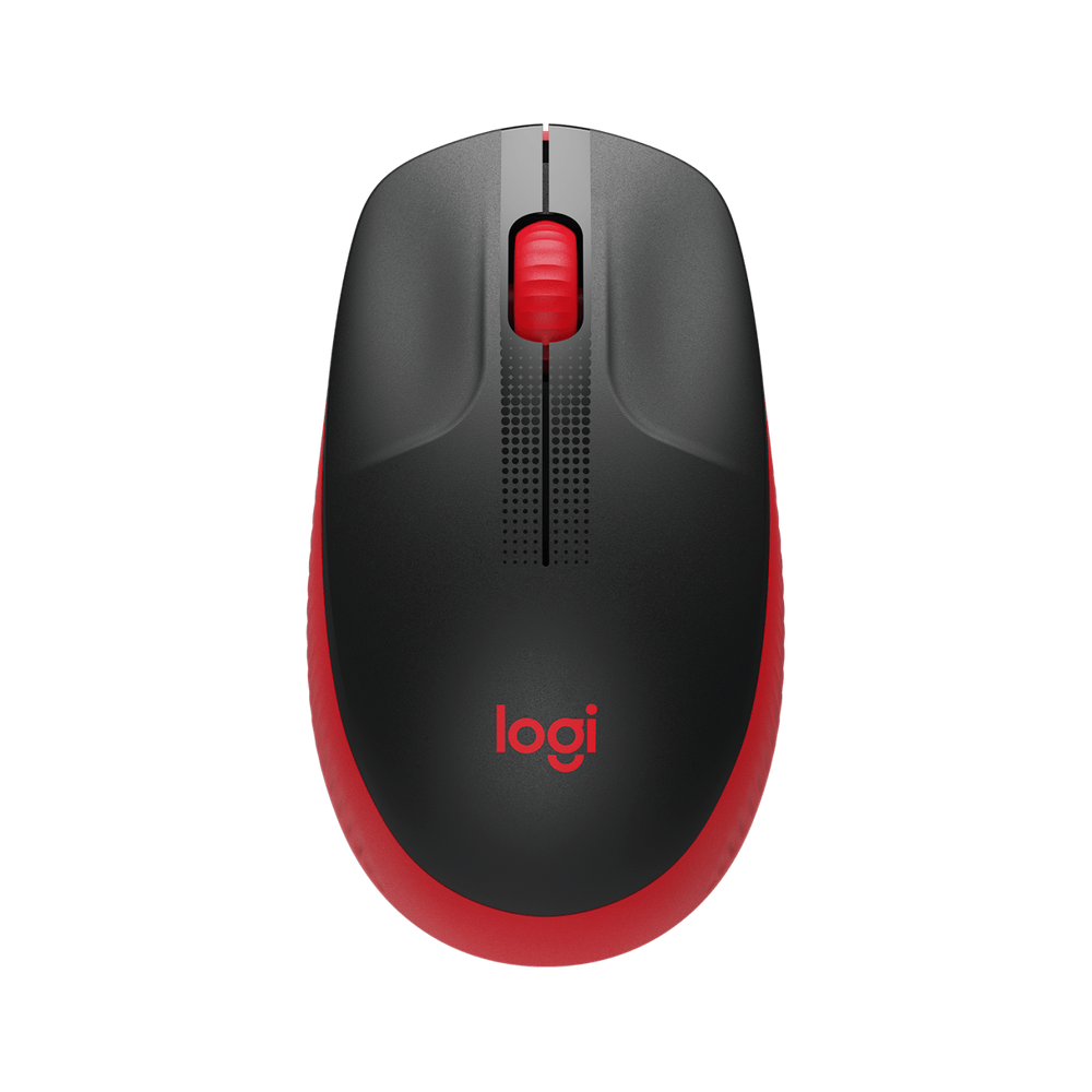 Logitech M190 USB Wireless Fullsize Mouse - Red