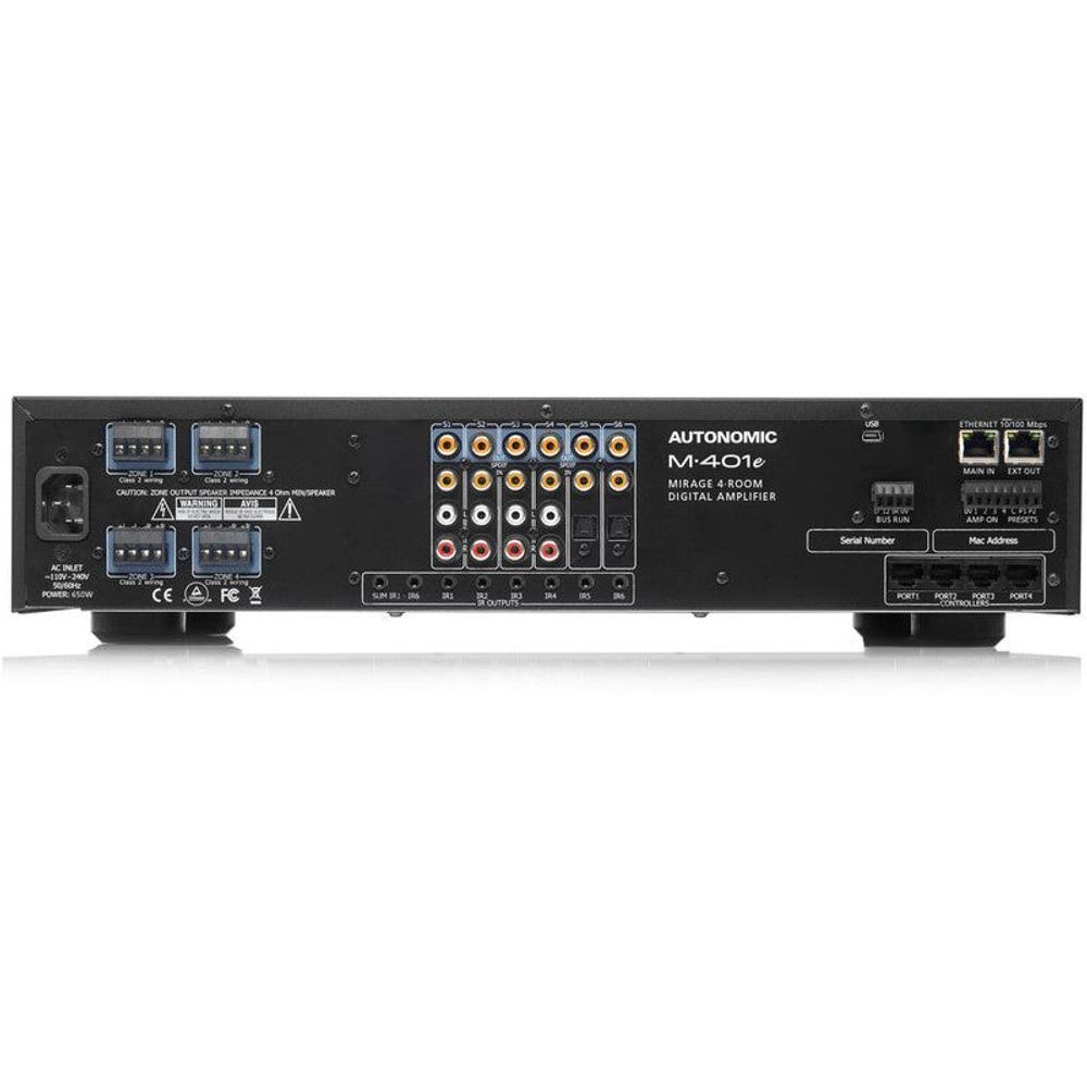 Autonomic Mirage M-401e 6 Source, 4 Zone Multiroom Digital Amplifier