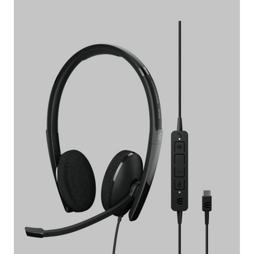 epos usb-c c10 communication headset/adapt160t usb-c ii black  tech supply shed